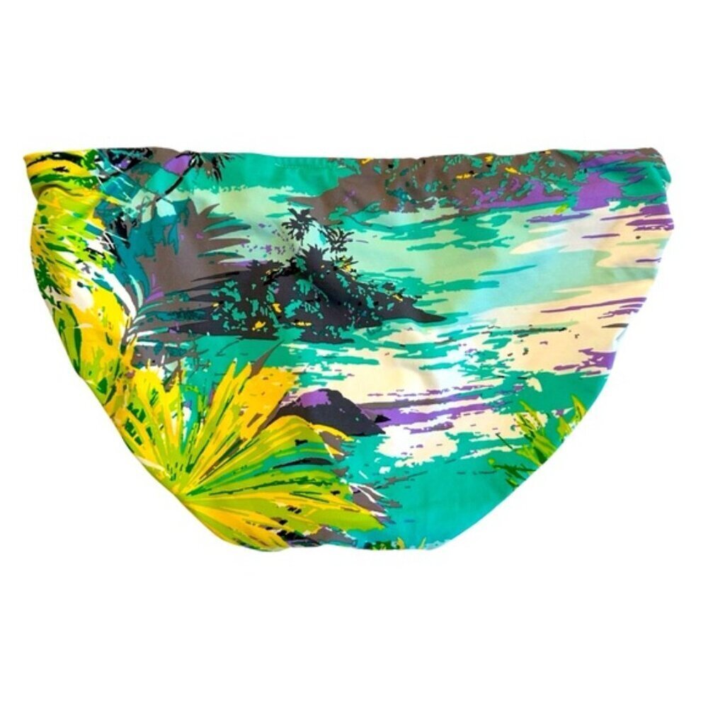 NWT Anne Cole | Green & Yellow Bikini Bottom Size Medium - Picture 2 of 4